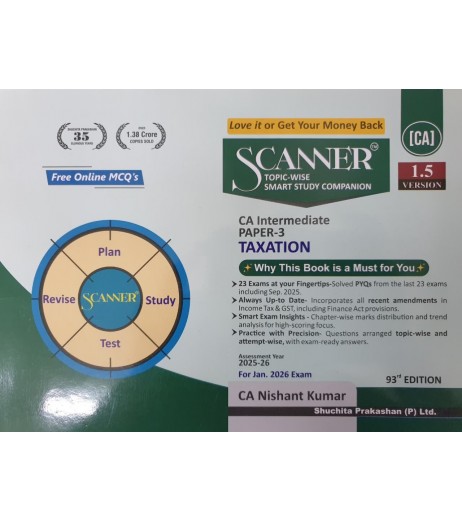 Scanner CA Inter Group I New Syllabus Paper-3 Taxation | Latest Edition