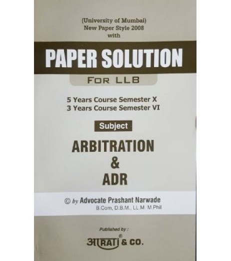 Arbitration And ADR  FYBSL and FYLLB  Sem 1 Aarti law Book LLB Sem 1 - SchoolChamp.net