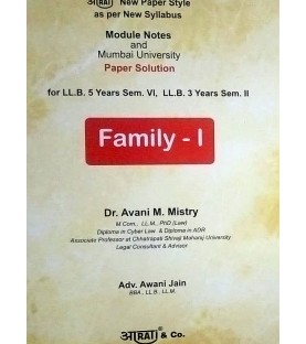 Aarti Family Laws-I Paper Solution Sem 2 by Dr.Avni Misty  | Mumbai University