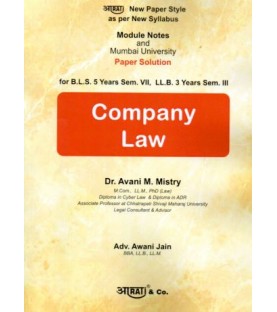 Aarti Company Law SYBSL and SYLLB  Sem 3 By Dr. Avni Mistry