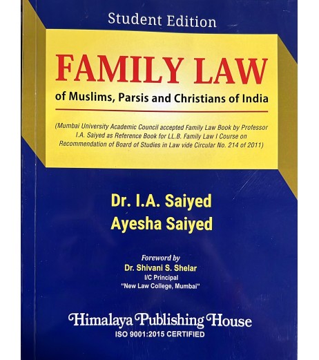 Family Law by Dr. I. A. Saiyed  Himalaya Publication