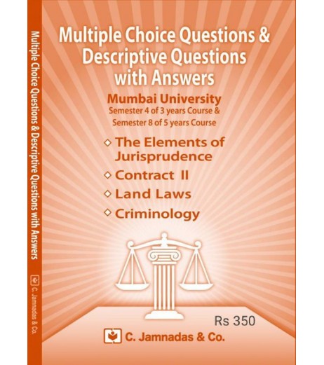 Jhabwala MCQ With Answer Sem 4 for 3 year Course law Books Mumbai University LLB Sem 4 - SchoolChamp.net