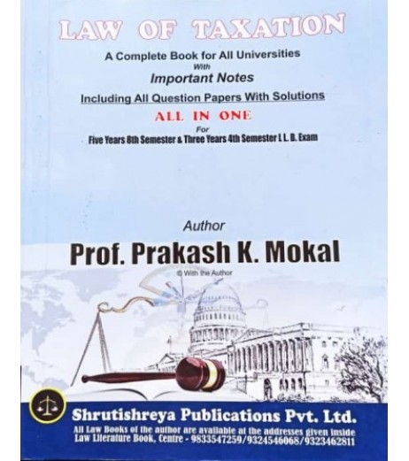 Taxation Laws SYBSL and SYLLB  Sem 4 Prakash Mokal Law Books LLB Sem 4 - SchoolChamp.net