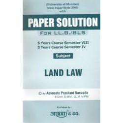 Aarti Land Law Paper Solution Sem 4 for BLS and LLB |