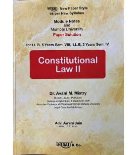 Aarti Constitutional Law -II Paper Solution FYBSL and FYLLB  Sem 4 by Dr. Avani M. Mistry | Mumbai University