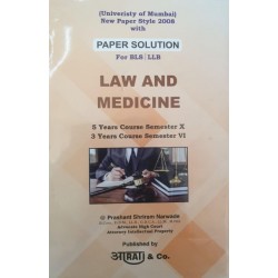 Aarti Law & Medicine Paper Solution Sem 6 for BLS and LLB |
