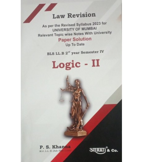 Aarti Logic-II Paper Solution Sem 4 for BLS | Mumbai University