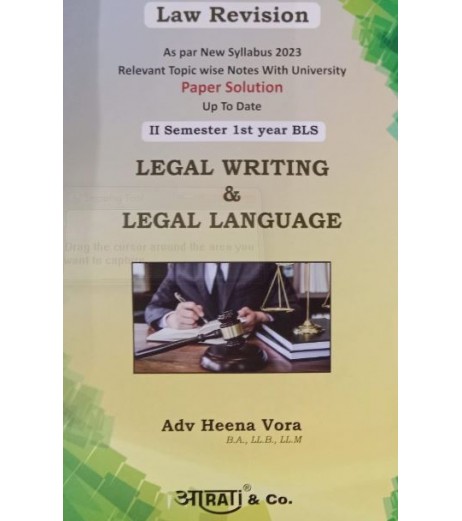 Aarti legal Writing And Legal Language Paper Solution Sem 2 for BLS | Mumbai University