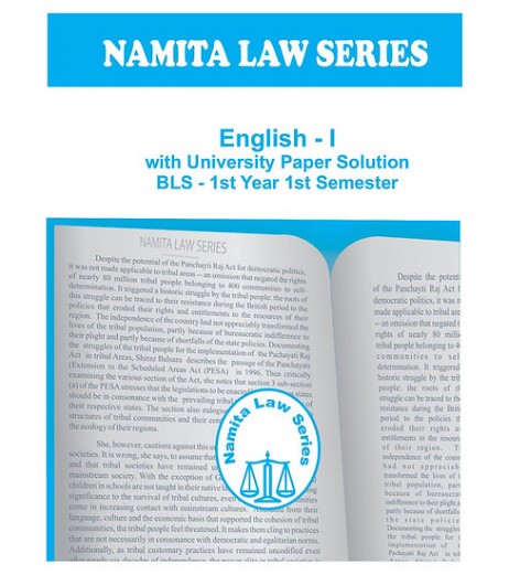 Namita Law Series English 1 University Paper Solution BLS Sem 1