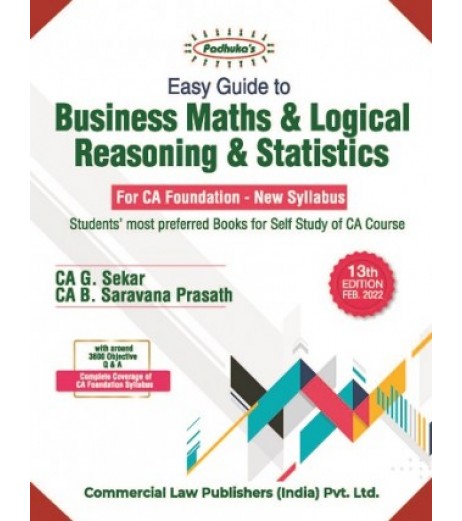 Easy Guide To Business Maths and Logical Reasoning and Statistics For CA Foundation Chartered Accountant - SchoolChamp.net