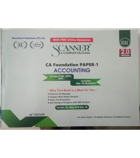 Scanner CA Foundation Paper-1 Accounting | Latest Edition