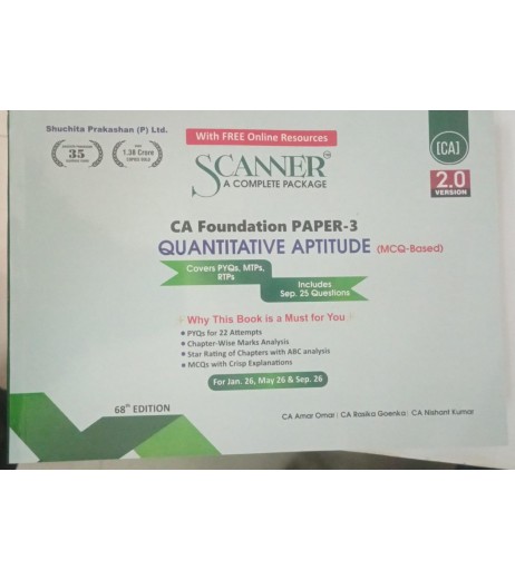 Scanner CA Foundation  Paper - 3 Quantitative Aptitude