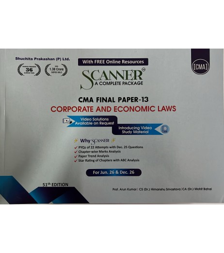 Scanner CMA Final Paper-13 Corporate and Economic Laws book
