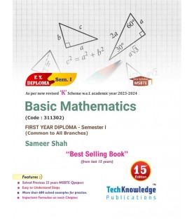 Basic Mathematics K Scheme MSBTE First Year Sem 1 Tech-Knowledge Publication