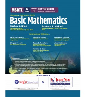 Basic Mathematics K Scheme MSBTE First Year Sem 1 Tech-Neo Publication-Maharashtra Edition 
