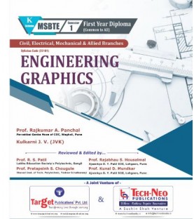 Engineering Graphics (Civil,Electrical& mechanical Branches) K Scheme MSBTE First Year Sem 1 TechNeo Publication