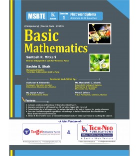 Basic Mathematics K Scheme MSBTE First Year Sem 1 Tech-Neo Publication