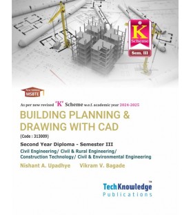 Building Planning & Drawing With CAD MSBTE K Scheme Diploma Sem 3 Civil Engineering | Techknowledge Publication 