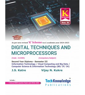 Digital Techniques and Microprocessors  MSBTE K Scheme Diploma Sem 3 IT Engineering| TechKnowledge Publications.