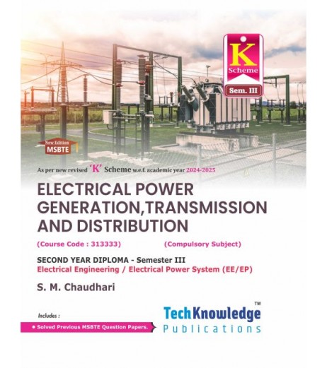 Electrical Power Generation, Transmission & Distribution MSBTE  Sem 3 Electrical Engineering Techknowledge Publication