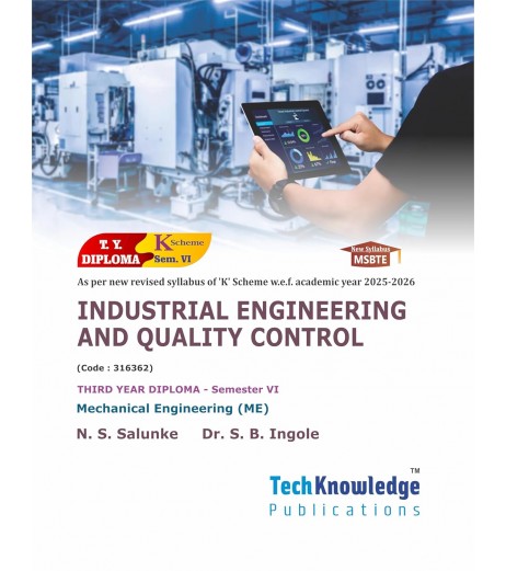 Industrial Engineering and Quality Control K Scheme MSBET Diploma Sem 6 Mechanical  Engineering books 