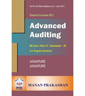 Advance Auditing M.Com Semester 3 Manan Prakashan