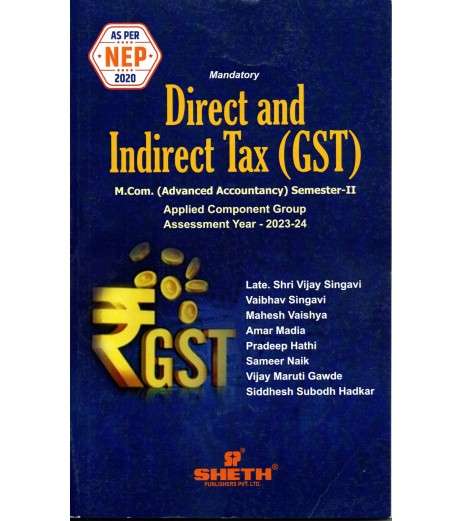Direct and Indirect Tax  M.Com Sem 2 NEP 2020 Sheth Publication