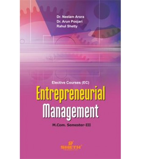 Entrepreneurial Management M.Com Sem 3 Sheth Publication