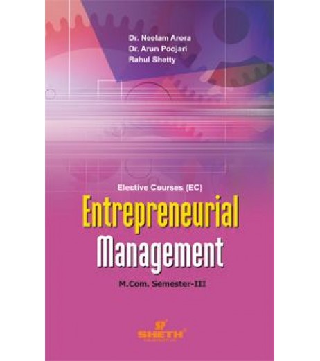 Entrepreneurial Management M.Com Sem 3 Sheth Publication