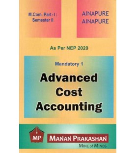 Advanced Cost Accounting  M.Com Part I Sem 2 NEP 2020| Manan Prakashan