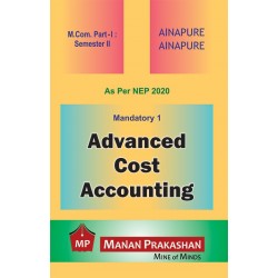 Advanced Cost Accounting  M.Com Part I Sem 2 NEP 2020 Manan Prakashan