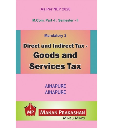 Direct and Indirect Tax  M.Com Sem 2 NEP 2020 Manan Prakashan