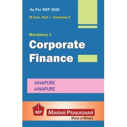 Corporate Finance M.Com Sem 2 NEP 2020 Manan Prakashan