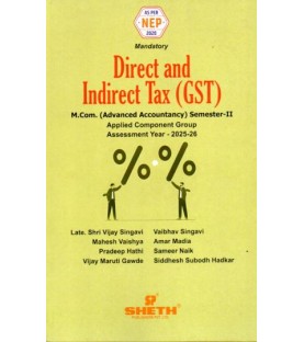 Direct and Indirect Tax  M.Com Sem 2 NEP 2020 Sheth Publication