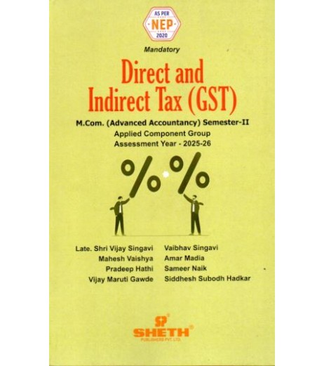 Direct and Indirect Tax  M.Com Sem 2 NEP 2020 Sheth Publication