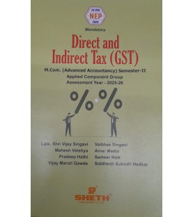 Direct and Indirect Tax  M.Com Sem 2 NEP 2020 Sheth Publication