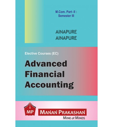 Advanced Financial Accounting M.Com Sem 3 Manan Prakashan
