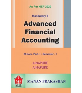 Advanced financial Accounting M.Com Part 1 Sem 1 NEP 2020 Manan Prakashan