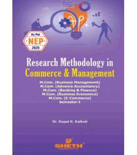 Research Methodology In Commerce And Management  M.Com Part 1  Sem 1 NEP 2020 Sheth Publication