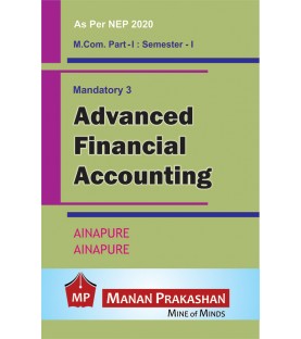 Advanced Financial Accounting M.Com Part 1  Sem 1 NEP 2020 Manan Prakashan