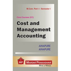 Cost and Management Accounting M.Com Sem 1 Manan Prakashan