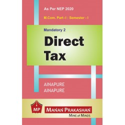 Direct Tax M.Com Part 1 Sem 1 NEP 2020 Manan Prakashan