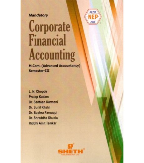 Corporate Financial Accounting M.Com Sem 3 Sheth Publication