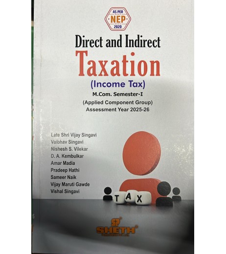 Direct and Indirect Tax  M.Com Sem 1 NEP 2020 Sheth Publication Direct and Indirect Tax  M.Com Sem 1 NEP 2020 Sheth Publication