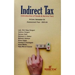 Indirect Tax Introduction of GST M.Com Semester 4 Sheth  |