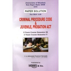 Criminal Procedure Code And Juvenile,Probation Act LLB,BLS  Paper Solution | Mumbai University | Latest Edition