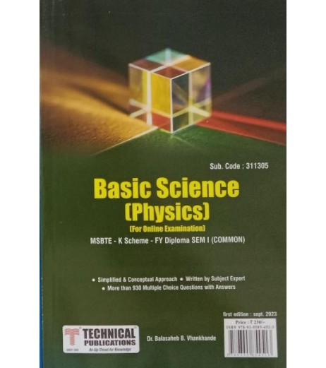 Basic Science Physics K Scheme MSBTE First Year Sem 1 Technical Publication