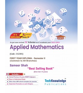 Applied Mathematics K Scheme MSBTE First Year Sem 2 Tech-Knowledge Publication