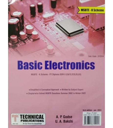 Basic Electronics MSBTE  K Scheme First Year Sem 2 E&TC/ECE/ELEX Technical Publication