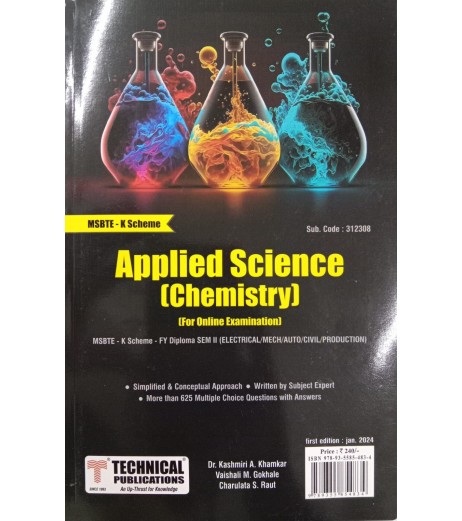 Applied Science Chemsitry  MSBTE  K Scheme First Year Sem 2 Technical Publication